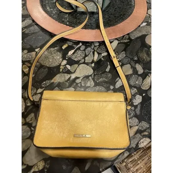 SIMPLY NOELLE Women's Crossbody Shoulder Bag Clutch Small Faux Leather Yellow - Picture 4 of 6